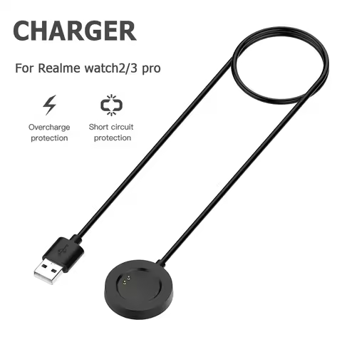1m Charger Dock Cord Accessories USB Charger Adapter Cord Replacement Smart Watch Parts for Realme W