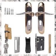 (GEZQ) Indoor Household Door Handle for Home with Security Lock Key Set Aluminum Alloy