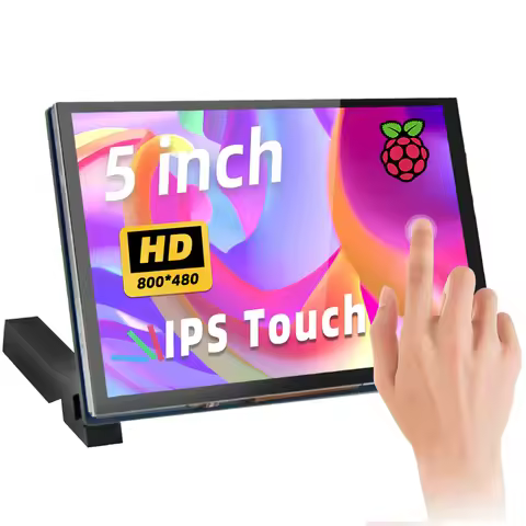 Raspberry Pi 5/4B/3B+/3B/3A+/2B/B+ 5-Point DSI Touch Screen Driver-Free 4.3/5/7 Inch 800x480 LCD Dis