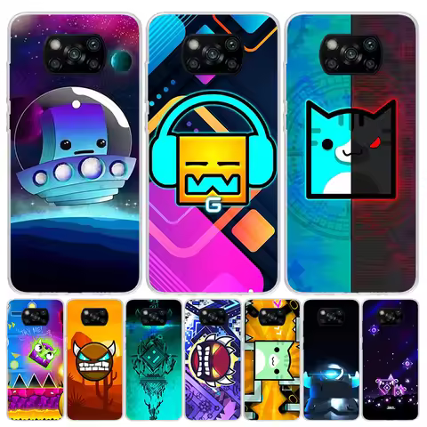 Geometry Dash Game Case Phone Cover for Xiaomi Redmi Note 10 9 9S 8 8T 7 5 Pro Mi 12T 11T 10T 9T 12 