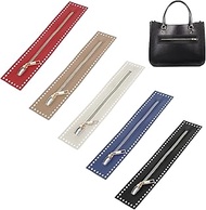 5PCS Crochet Zipper with Holes, 10.6 Inch PU Leather Zipper, Leather Sewing Zippers Frame with Holes
