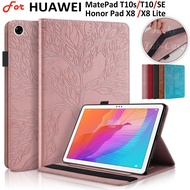 For Huawei MatePad T 10s T10 C5e SE Honor Pad X8 Lite Case 3D Tree Style PU Leather Flip Stand Cover
