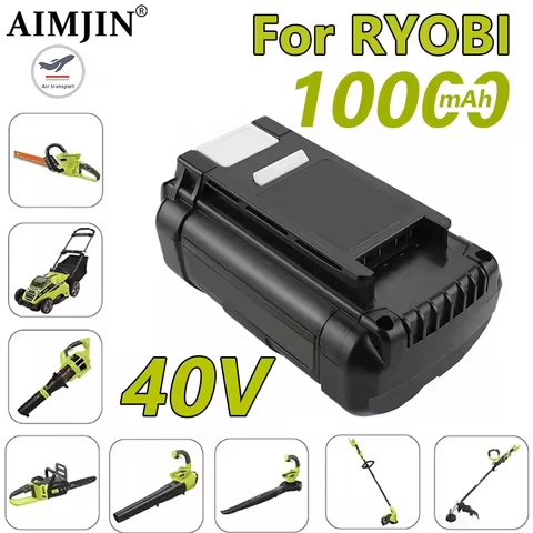 For Ryobi 40V 10Ah High Capacity OP4040 OP4026 OP40501 OP40401 OP4030 OP4050 OP4060A OP40201 for Ryo
