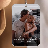 Custom Photo Keychain - Personalized Car Accessory With Name & Picture - Acrylic Key Ring For Valent
