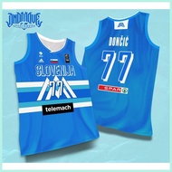 LUKA DONCIC SLOVENIA BLUE Fiba Jersey Basketball Jersey