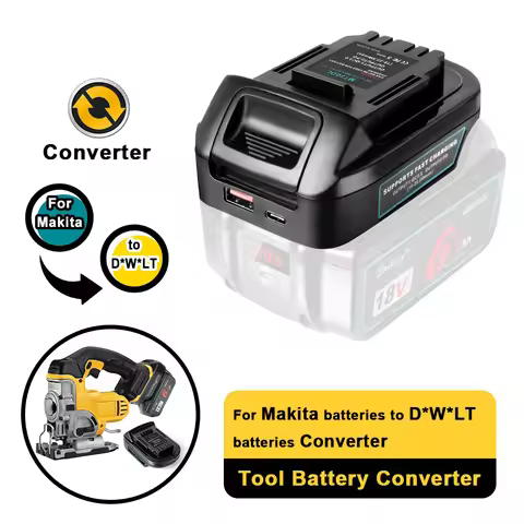 Converter Adapter MT20DL for Makita 18V to DEWALT 20V power tool use (PD 22.5W QC3.0 USB Type C port