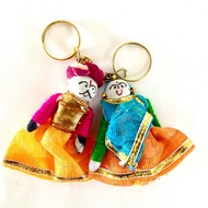 พวงกุญแจ/ ที่ห้อยกระเป๋า/ ของที่ระลึก/ อินเดียแท้/ Rajasthani Bana-Bani Key Chain Set