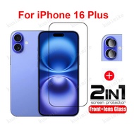 iPhone 16 Plus Tempered Glass for iPhone 8 7 14 15 Plus 16 11 12 13 14 15 Pro Max XR XS Max X 9D 2 i