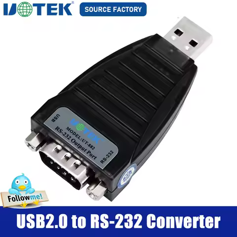 UOTEK USB to RS-232 Converter RS232 to USb2.0 Conversion Adapter Serial COM DB9 Connector Asynchrono