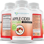 Apple Cider Vinegar Capsules - (120 Veggie Capsules) Organic ACV Supplement with Probiotics - 1500mg