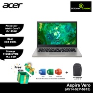 Acer Aspire Vero | AV14-52P-5915 | Intel Core i5-1335U | 8GB | 512GB | Intel UHD Graphics | W11 | 14'' FHD Laptop - Cobblestone Gray