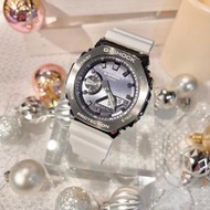 卡西歐 CASIO G-SHOCK 金屬鋼錶面 GM2100 GM2100WS GM-2100 GM-2100WS GM-2100WS-7 GM-2100WS-7A 休閒風 拋光金屬 銀白色