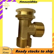 Brass Garden Hose Connector 3/4GHT Tee Adapter - Standard Fittings for Gardening