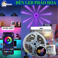 APP Adjustable Led Fireworks Lights for Christmas Decoration Led Fireworks Wall Stickers with Colorf