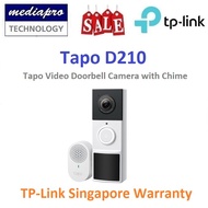 TP-LINK Tapo D210 2K 3MP Video Doorbell Camera with Chime , IP65 Weatherproof , 2-Way Audio - 1 Year