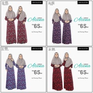 JUBAH ALEENA JUBAH TANPA GOSOK IRONLESS DRESS JUBAH MUSLIMAH WEAR