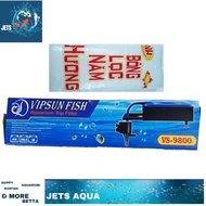 Aquarium Water Filter Pump VS-9800 and Good Filter Cotton - Vipsun VS9800 Aquarium Water Filter Pump