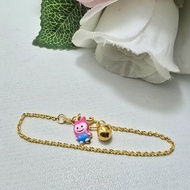 1 Gram Light Gold Pumpkin Chain Bracelet