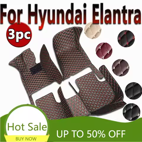 Car Floor Mat For Hyundai Elantra Avante i30 Sedan CN7 2021 2022 2023 2024 Waterproof Protective Pad