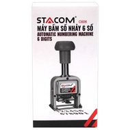 Máy Đóng Số Nhảy Tự Động STACOM - loại 6/7/8 số - C606/C607/C608 kèm mực sẵn