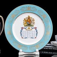英國製Aynsley皇家盛典1977女王25週年立體璨金豪宅裝飾骨瓷盤