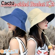 CACTU Bucket Hat Portable Panama Hat Double-Sided Anti-UV Sun Hat