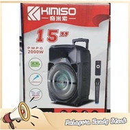 ◎❀KIMISO QS-1501/1507 15 inch Bluetooth Speaker Wireless Karaoke Party Portable Speaker Big Speaker