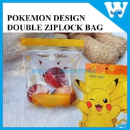 POKEMON POLYBAG DESIGN DOUBLE RESEALABLE ZIPLOCK BAG / BEG KEDAP UDARA PIKACHU CHARMANDER PSYDUCK