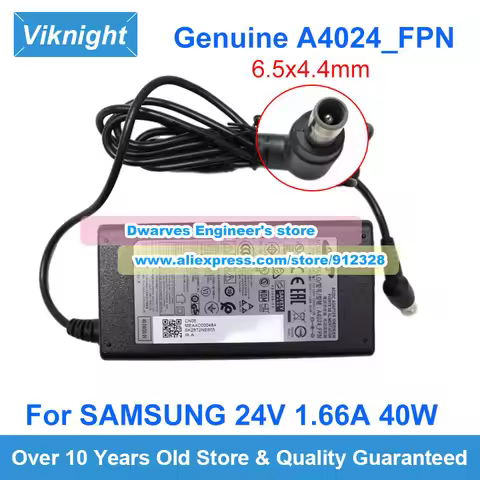 New Genuine A4024-FPN Adapter for SAMSUNG SOUNDBAR Charger 24V 1.66A N450 K550 HW-R50C HW K450 HW-N5