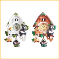 RUNUN Charming Birdhouse Wall Clock Battery Operated with Cuckoo Bird Chirping