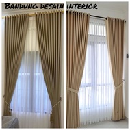 Premium PLAIN blackout CURTAINS 9 WAVES langsir blackout