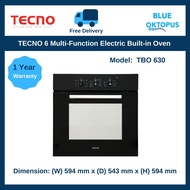 TECNO 6 Multi-Function Electric Built-in Oven (TBO630)