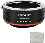 PHOLSY Manual Focus Lens Mount Adapter EF to EF-M Compatible with Canon EOS EF EF-S Lens to Canon EF-M (EOS M) Camera EOS M, M2, M3, M5, M6, M10, M50, M100, M200, M50 II, M6 II, EOS to EOSM