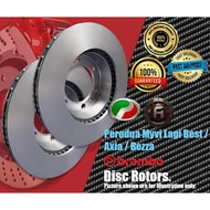 PERODUA MYVI LAGI BEST / AXIA / BEZZA | BREMBO FRONT DISC ROTORS SET (2PCS) | ORIGINAL