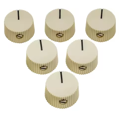 Musiclily Pro 1/4 Inch Vintage Barrel Guitar Amplifier Control Knobs with Set Screw for Fender Amp U