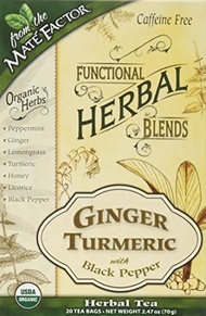 ▶$1 Shop Coupon◀  Mate Factor Functional Herbal Blends - Ginger Turmeric with Black Pepper 20 Bag(S)