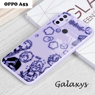 Softcase Glass Kaca Ungu/Lilac Oppo A53 - [GL80] - Case Oppo A53 - Casing Hp Oppo A53 - Case hp Oppo
