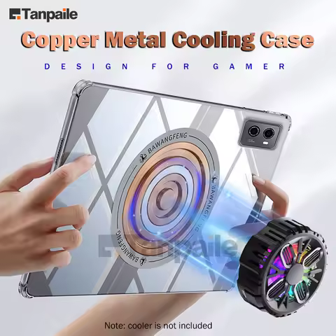 For Lenovo Legion Y700 Gen3 2025 Case Copper Tablet Cooling Case Magnetic Heat Dissipation Soft Clea