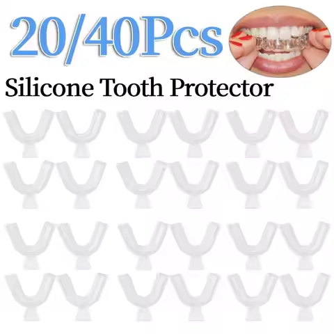 20/40Pc Mouth Guard Teeth Protector Guard Mouth Tray for Grinding Anti-snoring Teeth Whitening Prote