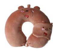 MINISO Bantal Leher Travel Masker Mata Tidur We Bare Bears Bantal Leher Dewasa Bantal Leher dan Penu