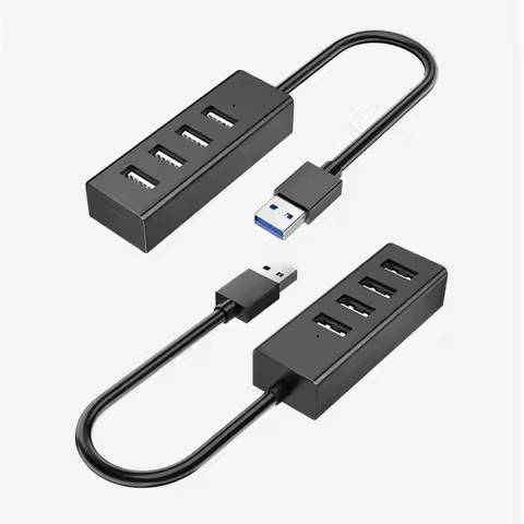 Hot 0.3/1.2/1.5M USB 2.0 HUB Power Supply HUB 4 Port USB Adapter For PC Laptop Computer Accessories 