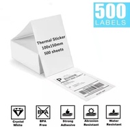 Thermal Paper Waybill Sticker A6 100*150 Fold 500pcs Paper Sticker Barcode