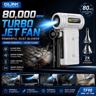 GLINK Mini Turbo Jet Fan 80000RPM Handheld Powerful Dust Blower Air Duster
