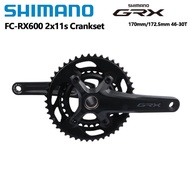 Shimano GRX RX600 Crankset 2x11 Speed Road Bike Crank 46-30T Chainring GRX Gravel Crankset 22speed B