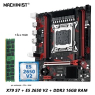 เมนบอร์ด MACHINIST X79 S7 คอมโบ Intel Xeon E5 2650 V2 LGA 2011 CPU + แรม DDR3 1*16GB รองรับช่องใส่ M