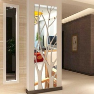 Wall Stiker Dekorasi Dinding 3D Cermin kaca Bentuk Pohon 100 x 28cm