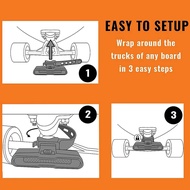 3X LED Skateboard Light Longboard Lights Skateboard Lights Fits on Any Longboards Bikes Scooters Hea