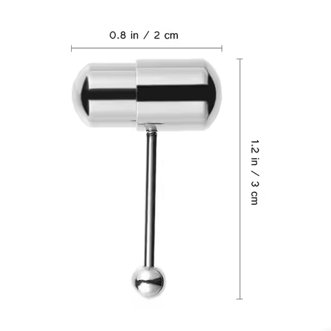 J2FE Stainless Steel Vibrating Tongue Ring Tongue Piercing Ring Vibrating Tongue Piercing Bar Body J