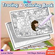 GeeToy 32 Pages Coloring & Tracing Book Fun Cartoon Drawing Graffiti Book Educational Painting Toys 