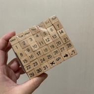 (台灣設計) 月曆木印章一套42個